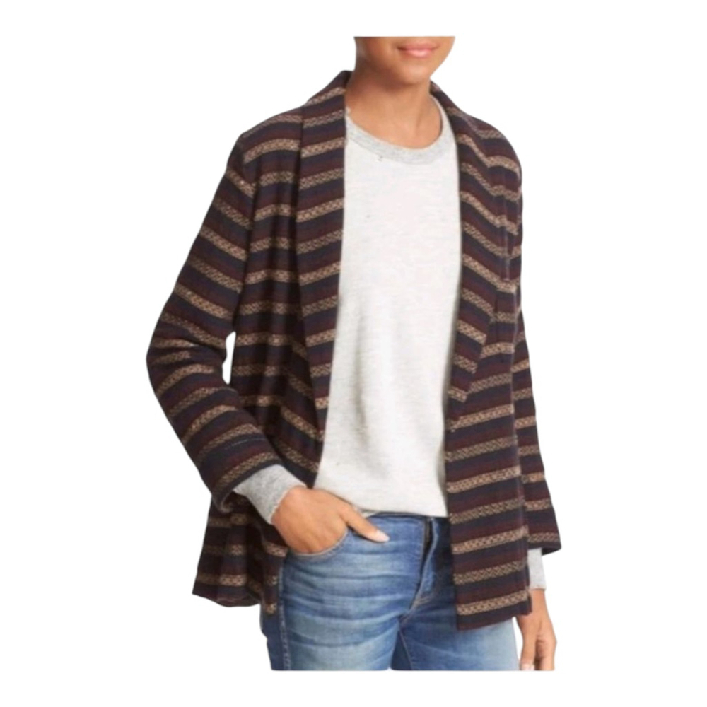The Great. Cabana Striped Open Front Blazer/Jacket 1/S